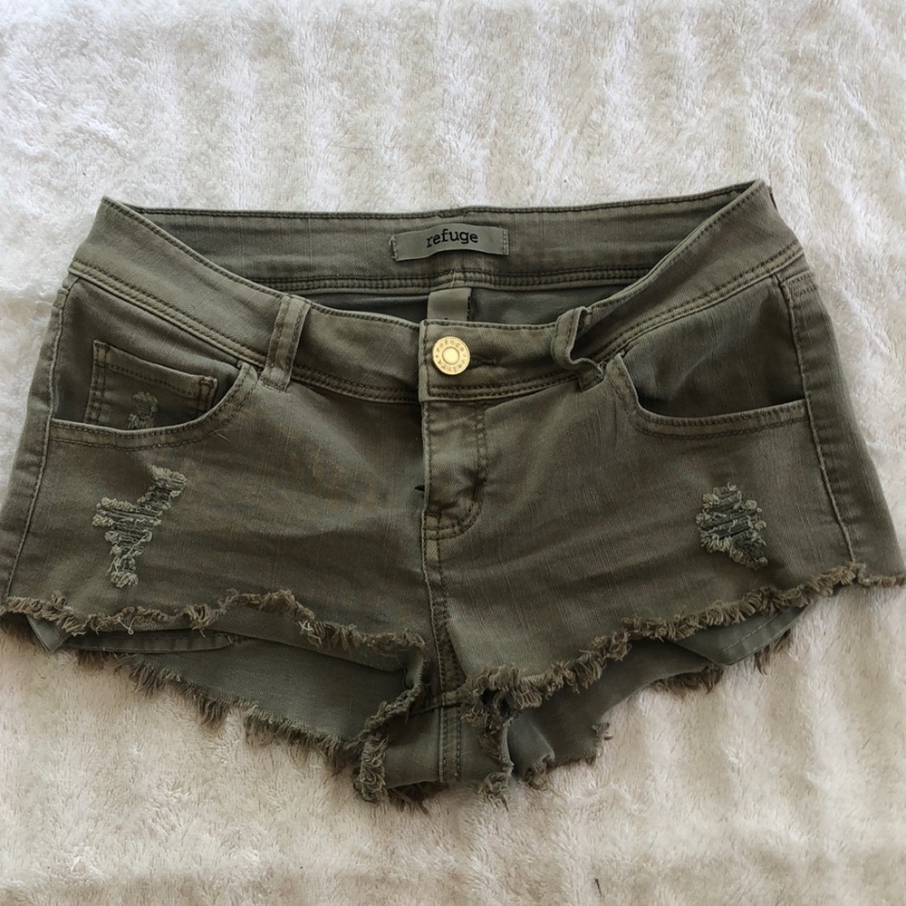 Olive green shorts